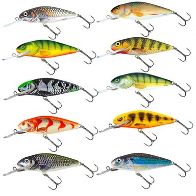 Salmo Perch Deep Runner Wobbler 8cm, Kunstköder zum Spinnfischen, Raubfischköder