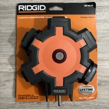 Ridgid 5-Outlet Extension Cord Power Hub Heavy Duty Indoor/ Outdoor