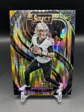 2024 Panini Select - Premier Level Spencer Rattler #130 Black & Gold Shock Prizm