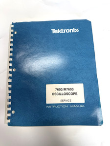 Tektronix 7603/R7603 070-1429-00 Oscilloscope Instruction Manual REVISED 1985