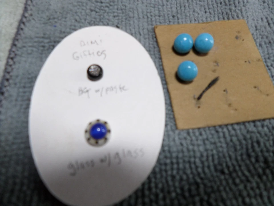 93 Vintage Antique Diminutive Glass Buttons MULTICOLOR - Image 3 of 4