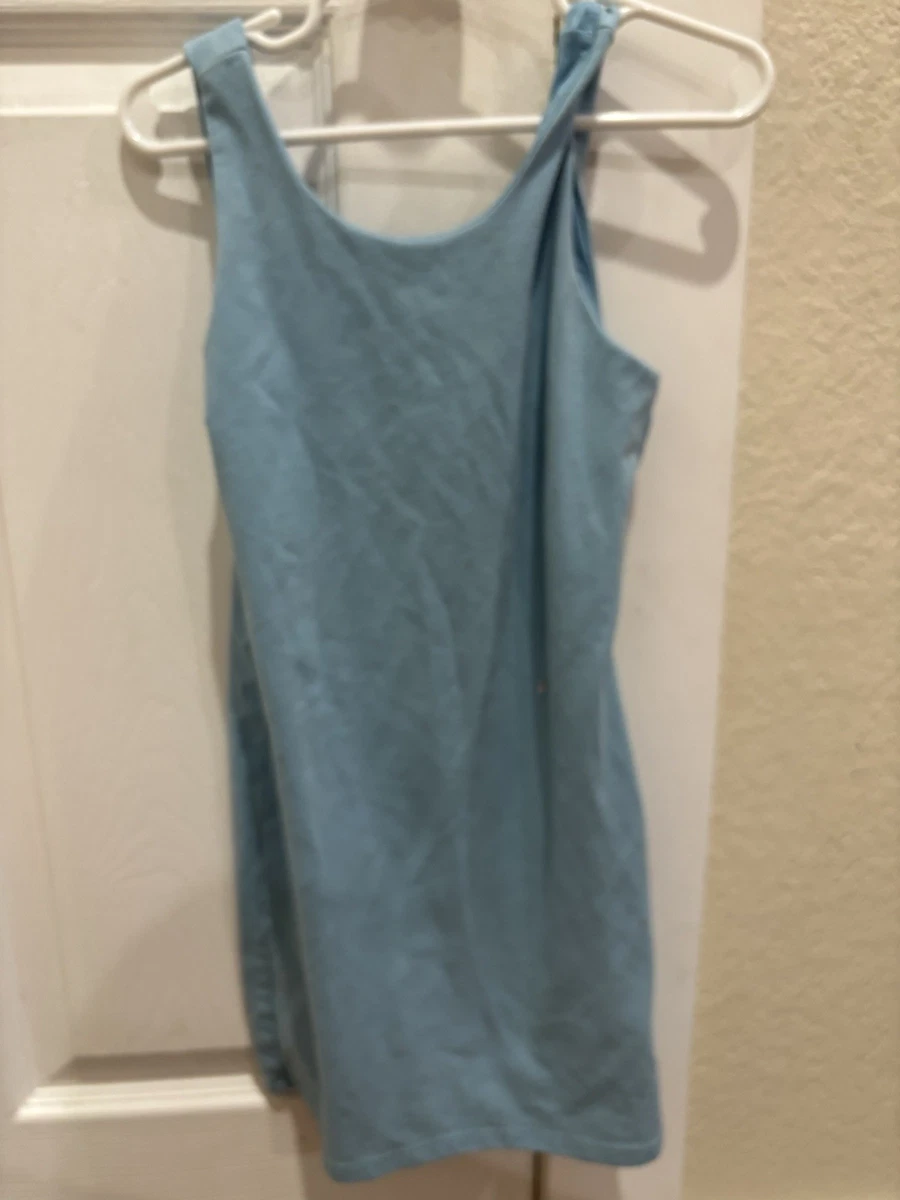 old navy light blue dress Crinkle Gauze Mini Swing Dress