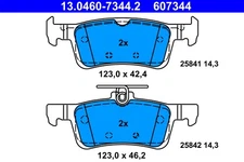Rear Axle ATE 13.0460-7344.2 Brake Pad Set, Disc Brake for Ford
