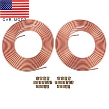 2 New Copper Brake Line Tubing Kit 14 Od 25 Ft Coil Roll W 32 Fittings 2 New Copper Brake Line Tubing Kit 14 Od 25 Ft Coil Roll W 32 Fittings