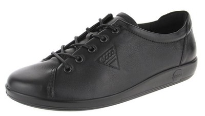 Ecco Soft 2.0 Damen Schnürschuhe schwarz