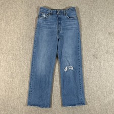 Levi's Ribcage Straight Ankle Women's Jeans 29 27x26 Medium Wash Button Fly