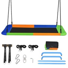 700lb Giant 60" Platform Tree Swing Outdoor w/ 2 Hanging Straps