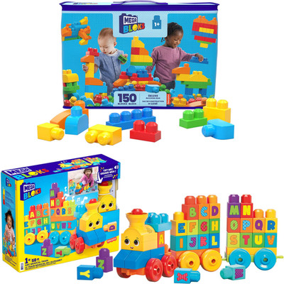 Mega Bloks First Builders Deluxe Building Bag Abc Musical Train Building Set