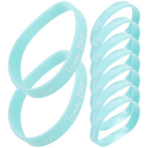12pcs Gender Reveal Wristbands Bracelet for Gender Reveal Party Silicone Team - Picture 7 of 12