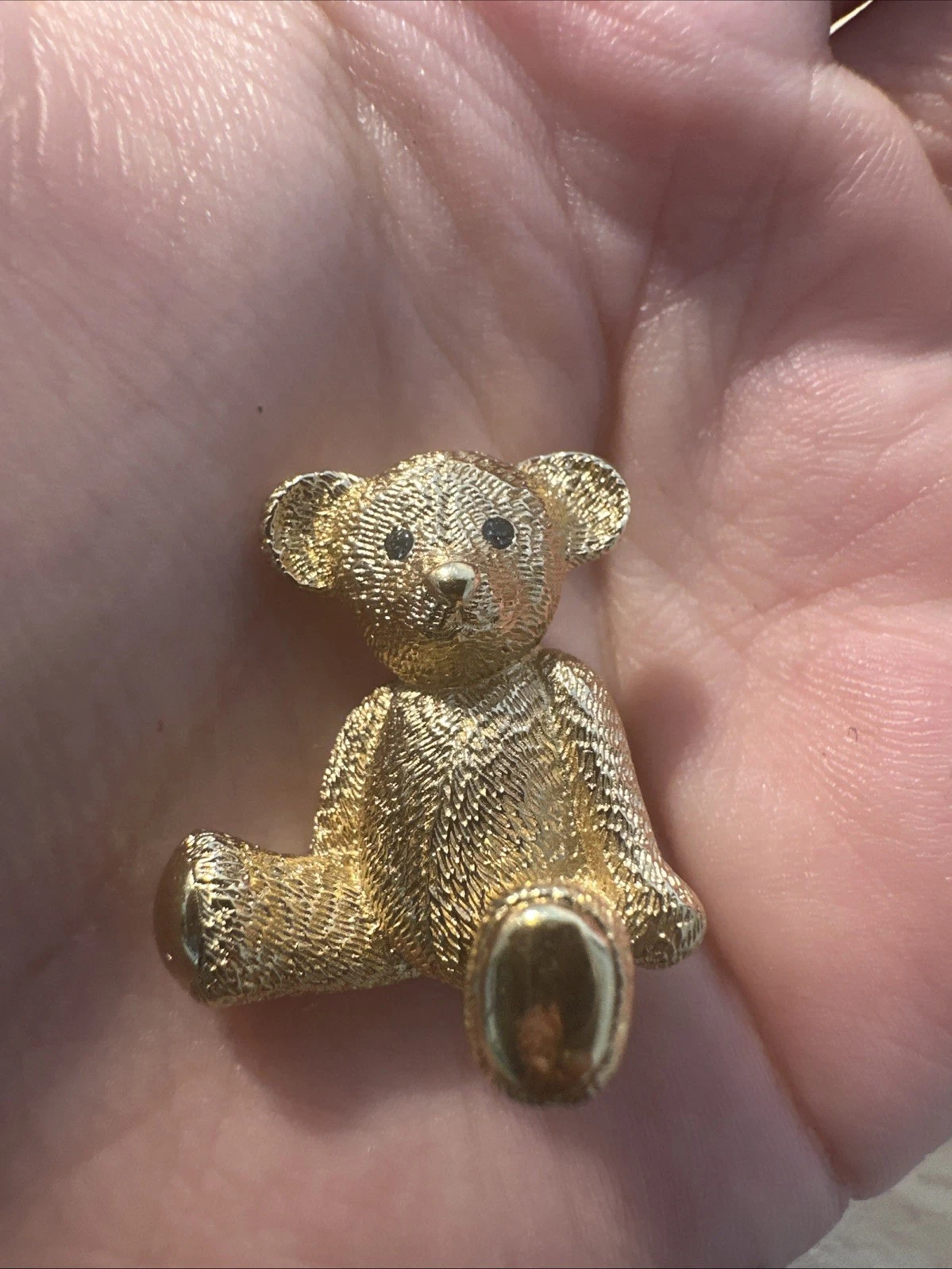 Petite Broche Ours Doré Bijoux Fantaisie