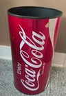 Vintage 1970’s Coca-Cola Enjoy Coke Large Metal Trash Can, 19" Tall, 10" Round