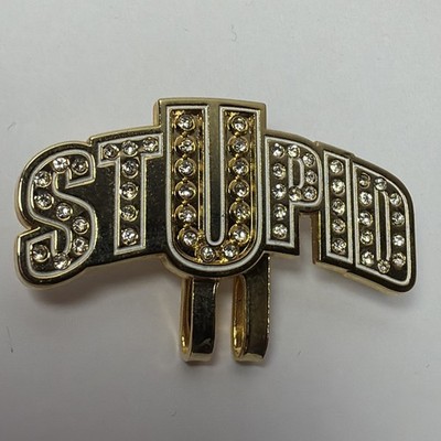 U Stupid Iced Out Fitted Hat Clip (Blip) Not Hat Club New Era Pinzcity