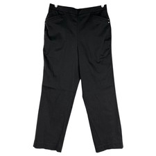 Alfred Dunner Women's Pull-on Stretch Straight Black Pants 8 Traditional Fit NWT
