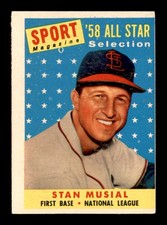 1958 Topps #476 Stan Musial AS TP EX X3088372