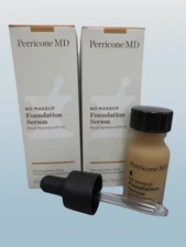 PERRICONE MD NO MAKEUP FOUNDATION SERUM BEIGE(LIGHT-MEDIUM) 0.3 OZ NWB SET OF 2