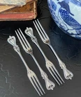 Rare Set 4 Towle Old Colonial Sterling Silver Strawberry Forks American 5”