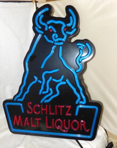 VINTAGE SCHLITZ MALT LIQUOR NEO-NEON SIGN  NEW