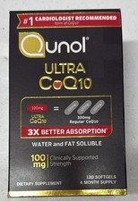 Qunol, Ultra CoQ10, 100 mg, 3x Better Absorption, 120 Softgels, NEW