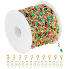 16.4 Feet Jewelry Chains For Necklaces Diy Making Gold Plated Stainless Steel Je