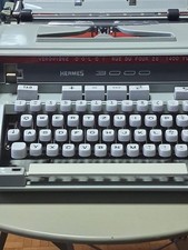 Vintage Hermes 3000 Seafoam Green Typewriter AZERTY Swiss 1970s w/Case thumbnail