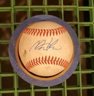 Autographed Baseball game used MATT KROOK Oakland A's