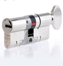 Yale Platinum Anti-Snap 3 Star Euro Thumbturn Cylinder 45/45 Nickel Finish