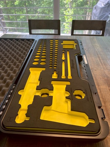 NICE! Snap-On Hi-Viz YELLOW CASE & FOAM ONLY 62pc Cordless Impact Kit STORAGE - Picture 2 of 21