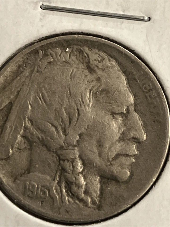 Cuerno completo de níquel búfalo tipo 1 1913-P con error de doble matriz frente a nariz Foto 2 de 4