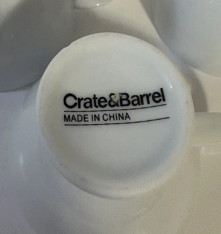 VTG Crate & Barrel White Espresso Demitasse Cup Mug. Size is 4 oz 3” Tall - Image 3 of 4