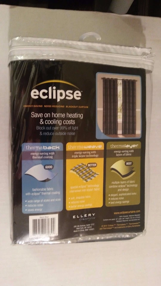 Paneles de ventana con ojal de apagón de eficiencia energética Bellano de 84 pulgadas Eclipse Foto 3 de 3