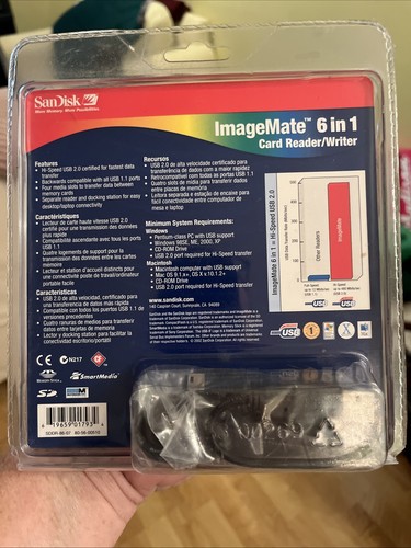 SanDisk Imagemate 6 In 1 Card Reader and Writer Hi Speed USB New - Picture 2 of 4
