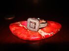 Amazing Vintage Sterling Silver & Natural-Genuine Diamonds Ring.925 Sz-7