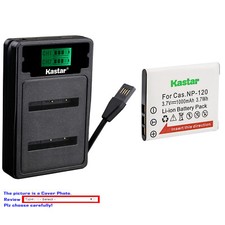 Kastar Battery LZD2 USB Charger for NP-120 BC-120  Casio Exilim EX-ZS10 EX-ZS12