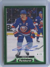 2022-23 Upper Deck Parkhurst Anders Lee /5 Emerald Ice Auto #233
