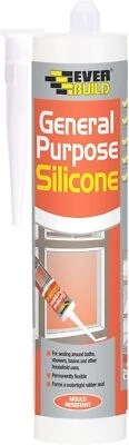 Everbuild EVBGPSCL General Purpose Silicone Sealant, Clear, 280 ml