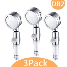 3pack Hand Held High Pressure Shower Head Filter Bathroom Water Saving ON/Off US