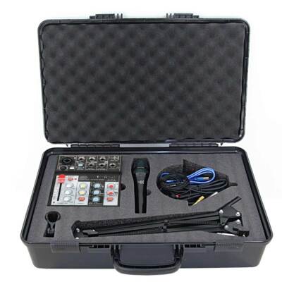 E-Lektron AIM-42S 4 Kanal Streaming Audio-Mixer Mischpult Satz mit USB-Interface