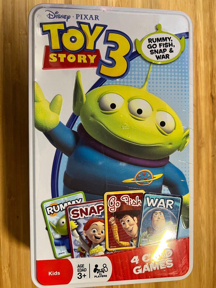 Disney / Pixar TOY STORY 3 Tin of 4 Card Games Rummy, Snap, Go