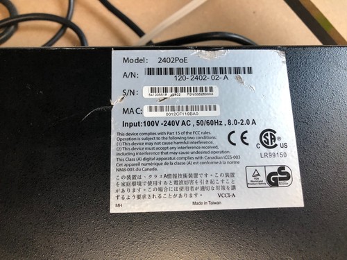 EdgeWater Networks 2402PoE 24-Port 10/100 Ethernet 2xSFP Network Switch - Picture 9 of 9