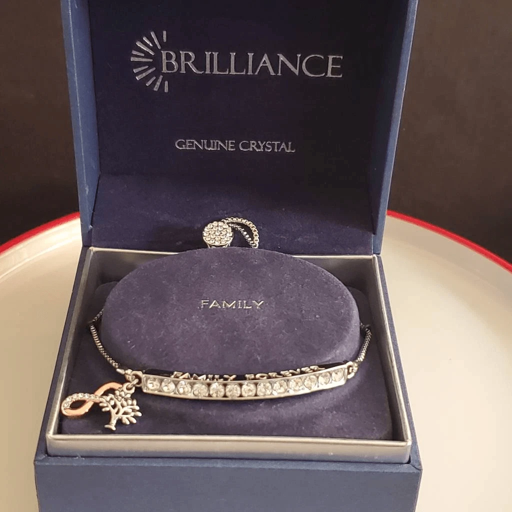 Brilliance Family Crystal Slider Bracelet NWT