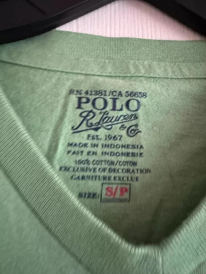 PONY Polo Ralph Lauren t shirt uomo vestibilità classica scollo a V manica corta piccola petite