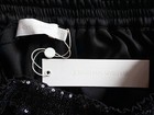 JONATHAN SIMKHAI⚡"Mylah" sequin flowy black sequin ankle tie drape pants size M — photo 4