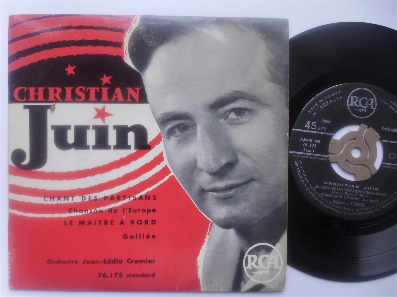 Christian Juin Christian Juin EP RCA 76175 EX/EX 1960s French pressing in pictur