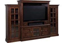 Amish Mission Arts & Crafts TV Entertainment Center Wall Unit Solid Wood 54", 66