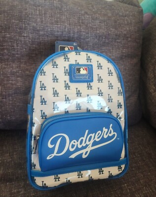 3 Retired Loungefly Dodgers Backpacks RETIRED Loungefly MLB LOS ANGELES DODGERS CLEAR MINIВАСКРАСК  main image 3
