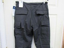 Black Ripstop BDU Cargo Pant Trouser 100 Cotton Button Fly Propper Internationa