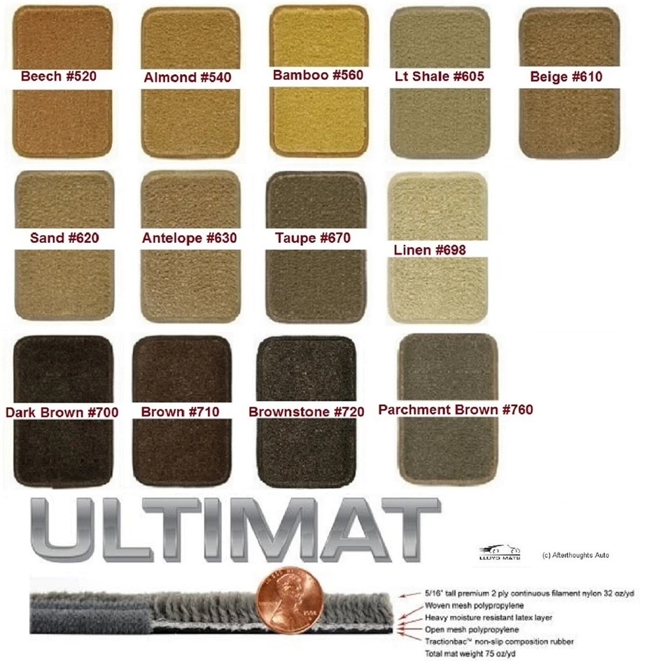 Lloyd Mats Ultimat Chevrolet Impala Deer Logo Front Floor Mats (1958 & Up) - Imagem 4 de 4