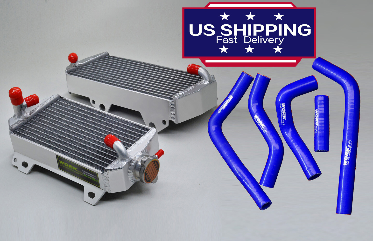 Aluminum Radiator Set (Right & Left) For Suzuki RMZ450 2008-2017 & RMX450Z 2010-2019