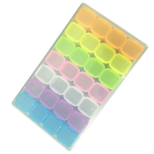 2 Pcs Nail Art Storage Box Small Jewelry Container Supplies Case