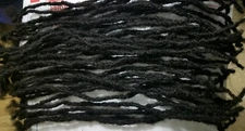 100% Human Hair handmade Dreadlocks 20 pieces 20'' black curl ends